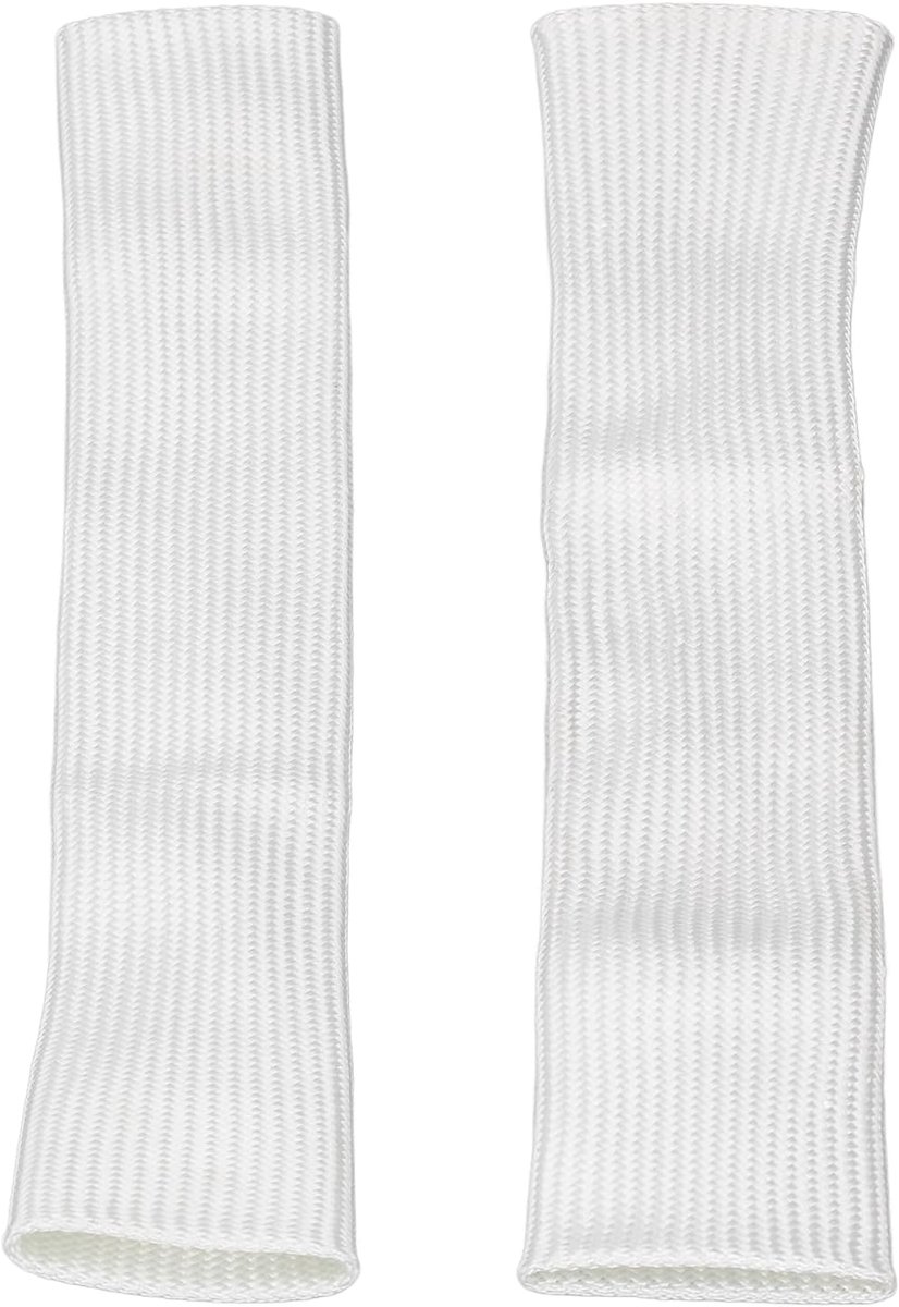 2 Stuks Glasvezel Vinger Babybedjes Lassen Vinger Babybedjes Lassen Vinger Hitteschild Witte Thermische Isolatie Vinger Covers Voor Tig Lassen