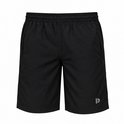 Zwarte microvezel sportbroek voor heren van Donnay met elastische tailleband en een subtiel logo op de linkerpijp.
