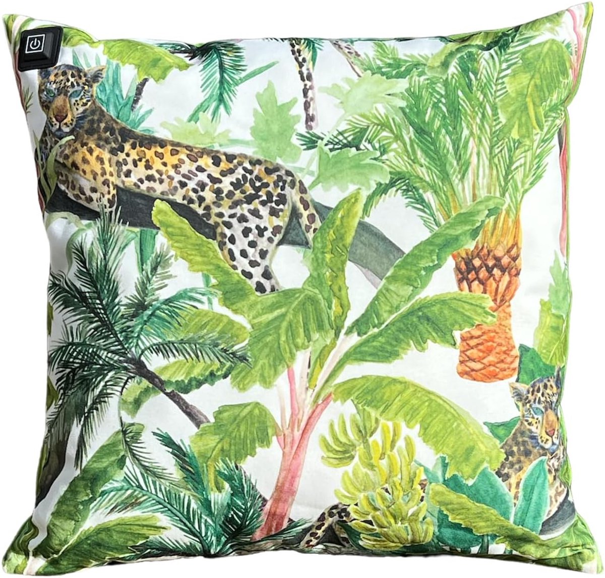 Verwarmingskussen voor buiten, 45 x 45 cm, draadloos met powerbank en netvoeding, infrarood grafieen-verwarmingskussen met 3 warmtestanden, weerbestendig warmtekussen voor balkon, tuin en