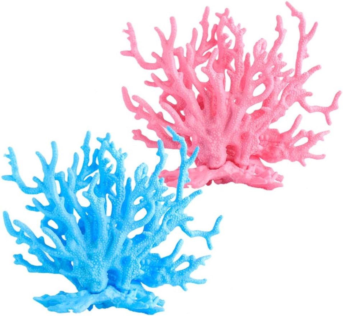 Koraaldecoratie, 2 stuks, aquarium, kunstkoraal, koraal, decoratie, kunstmatig kunststof, koraal, aquariumaccessoires voor landschap, onderwaterdecoratie