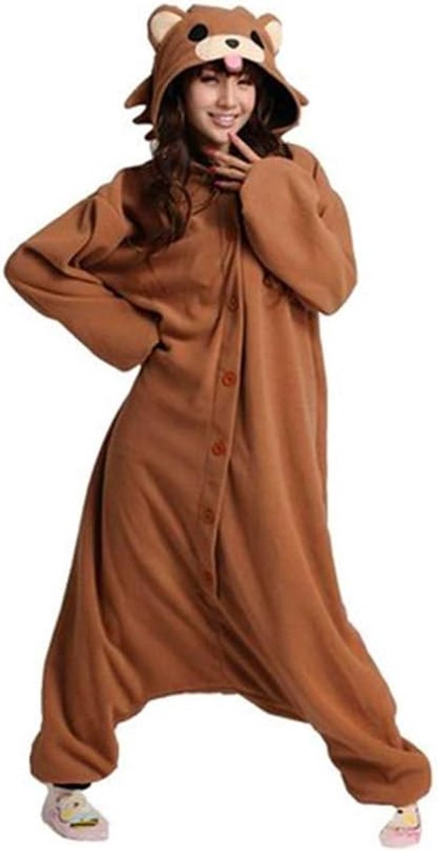 Wotogold Animal Coffee Bear Pajamas Unisex Volwassene Cosplay Kostuums