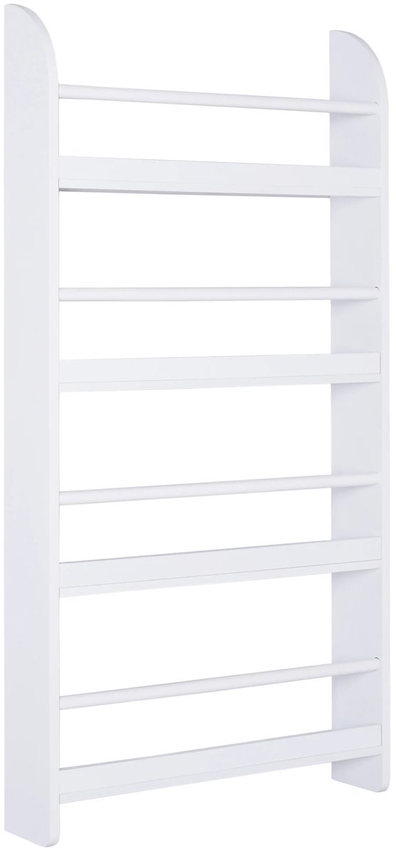 Veya Boekenrek - Boekenrek kind - Boekenkast - Boekenplank - 4 boekenplanken - Draagkracht 30 kg - 59 × 12 × 113 cm - Wit