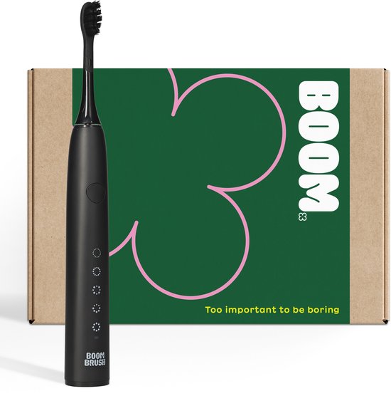 BOOMBRUSH Elektrische Tandenborstel Sonisch Zwart 90 Dagen - BOOMBRUSH - €71,10