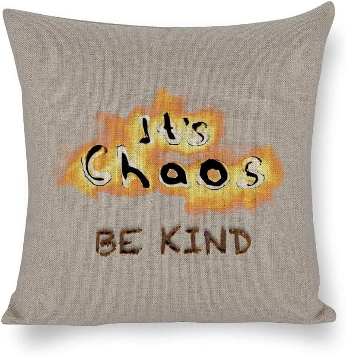 Vriendelijk. - Chaos. Wees vriendelijk. -up Twee Pack Kussensloop 18 X 18 Inch Pluche Stof Thuis Decoratie Vierkante Sofa Gooi Kussensloop Zacht En Comfortabel Voor Thuis Bank Decor Kinder