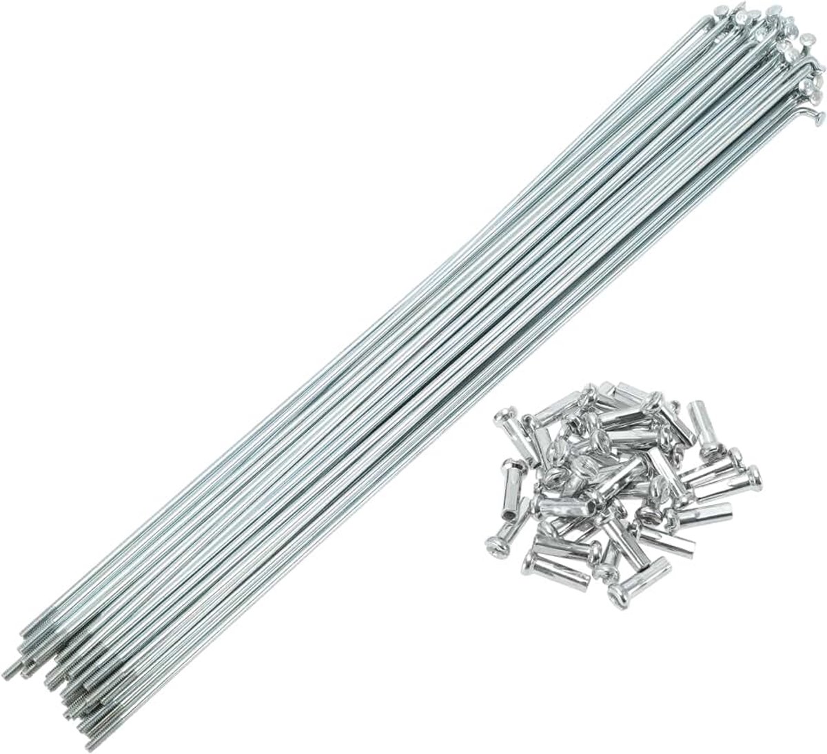 Spaken Fiets Wiel Spaken Zilver Tone 1 Set 14G 243mm Lengte Koolstofstaal Gegalvaniseerd