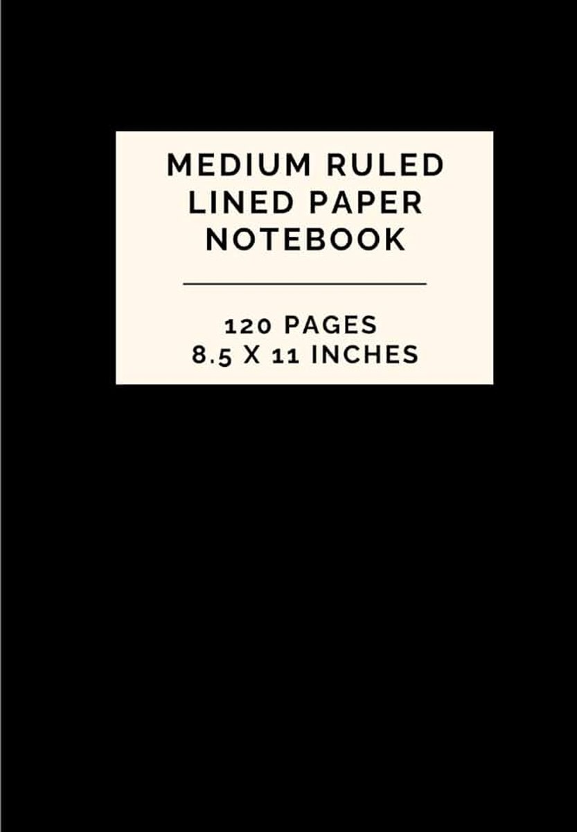 Trim Medium Ruled Lined Paper Notebook 120 Pages 8.5 x 11 Inches: Gifts for Students, Workers, and Writing Down Notes