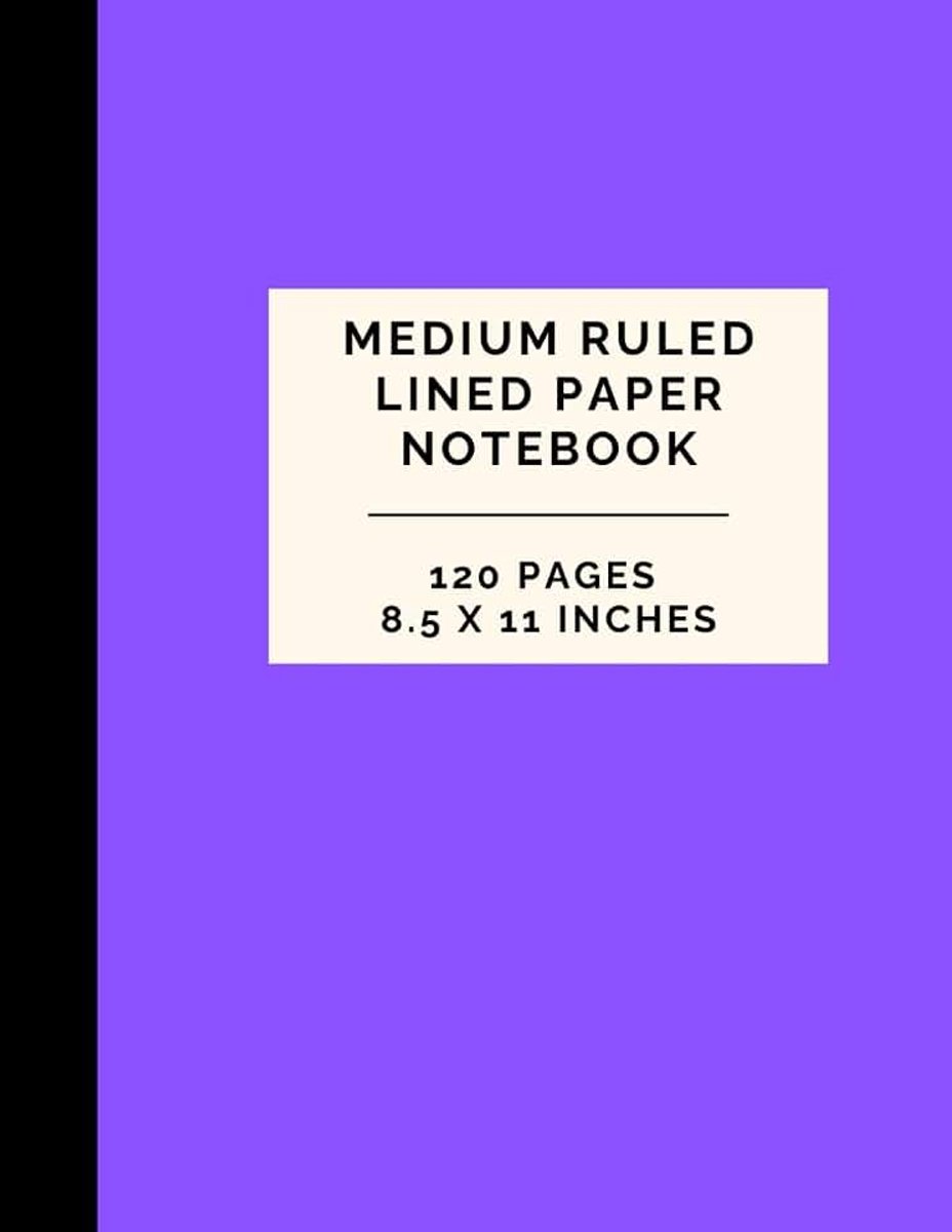 Trim Medium Ruled Lined Paper Notebook 120 Pages 8.5 x 11 Inches: Gifts for Students, Workers, and Writing Down Notes