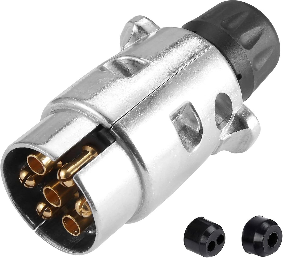 Stekker, 12V 7 Pins Metaal Aanhangwagenstekker, Aluminium Aanhangerstekker Waterdichte 7 Polige Trekstekker, Stekker metaal voor aanhangwagens