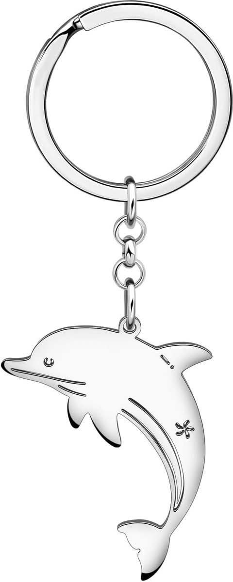 Staal Zeeschildpad Haai Dolfijn Vis Sleutelhanger Zeepaardje Krab Sleutelhangers Charms Zomer Geschenken Voor Vrouwen Meisjes