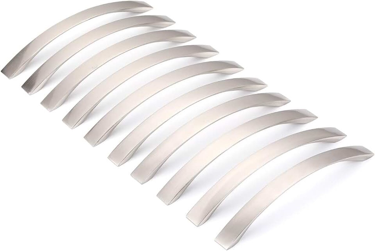 Kastgrepen, keukengrepen, voor keukenkasten, 6 stuks, met schroeven, gatafstand 128 mm