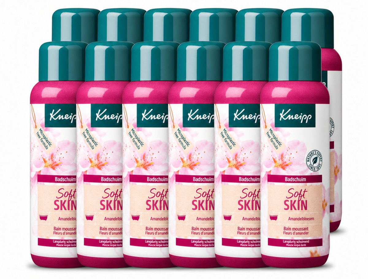 12 x Kneipp - Badschuim - Amandelbloesem - Voor droge en gevoelige huid - 400 ml - Voordeelverpakking - 12 stuks