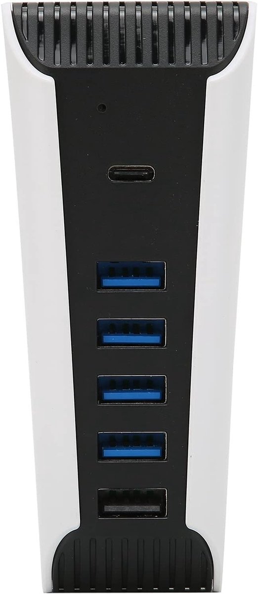 5-poorts USB Hub voor gaming, snelle USB-uitbreiding voor console, plug-and-play USB-extender met USB 2.0 ondersteuning