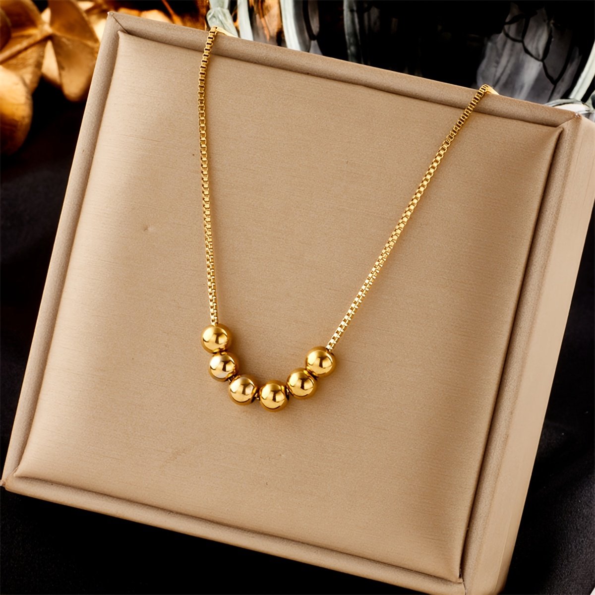 Sjika - Bolletjes Ketting Dames Goud – Gouden Ketting met Kralen – Minimalistische Damesketting – Cadeau voor Haar