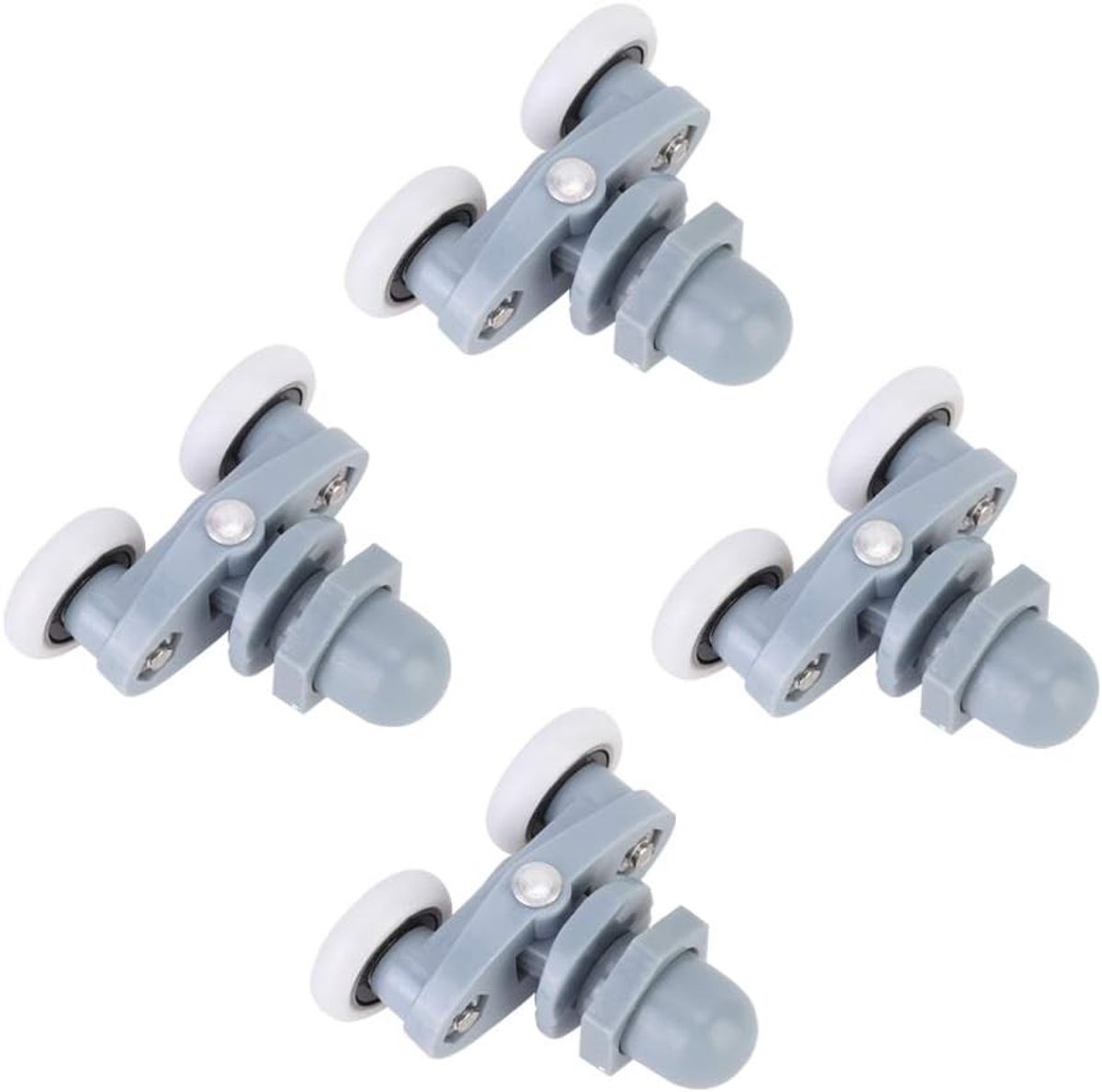 Douchecabine wieltjes - Transparant - 25 mm - ABS Kunststof Schuifwielen voor Douchedeuren - Universeel