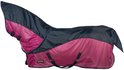 Horka paardendeken, navy en roze met afneembare hals en sluitingen.