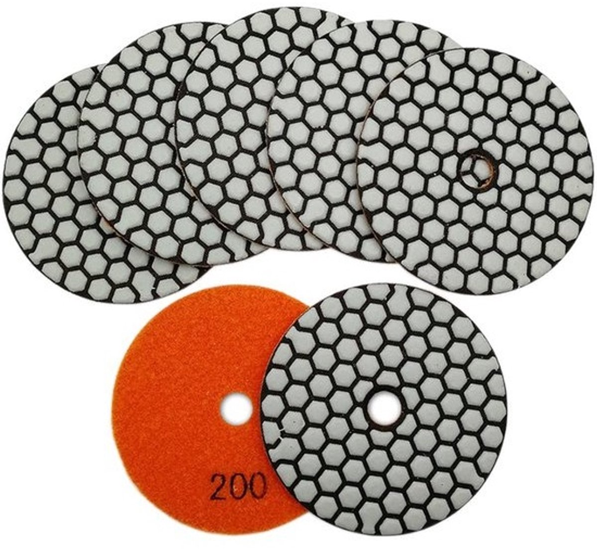 Diamant Polijstpads - Schuurschijven Grit 200 - Steen Bewerken - Droog Polijsten Zonder Water - 100mm Grit 200