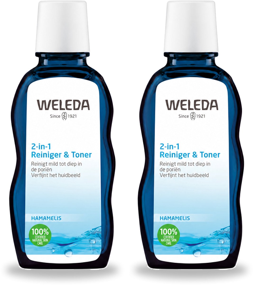 2 x WELEDA - Reiniger & Toner 2‑in‑1 - 100 ml - Bulkverpakking - 2 stuks