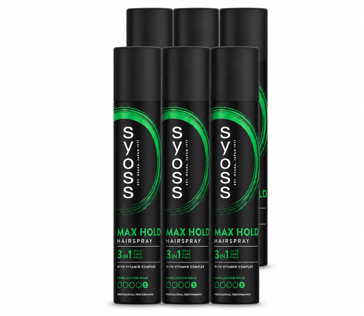 6 x Syoss - Max Hold - Haarspray - 300 ml - Voordeelverpakking - 6 stuks