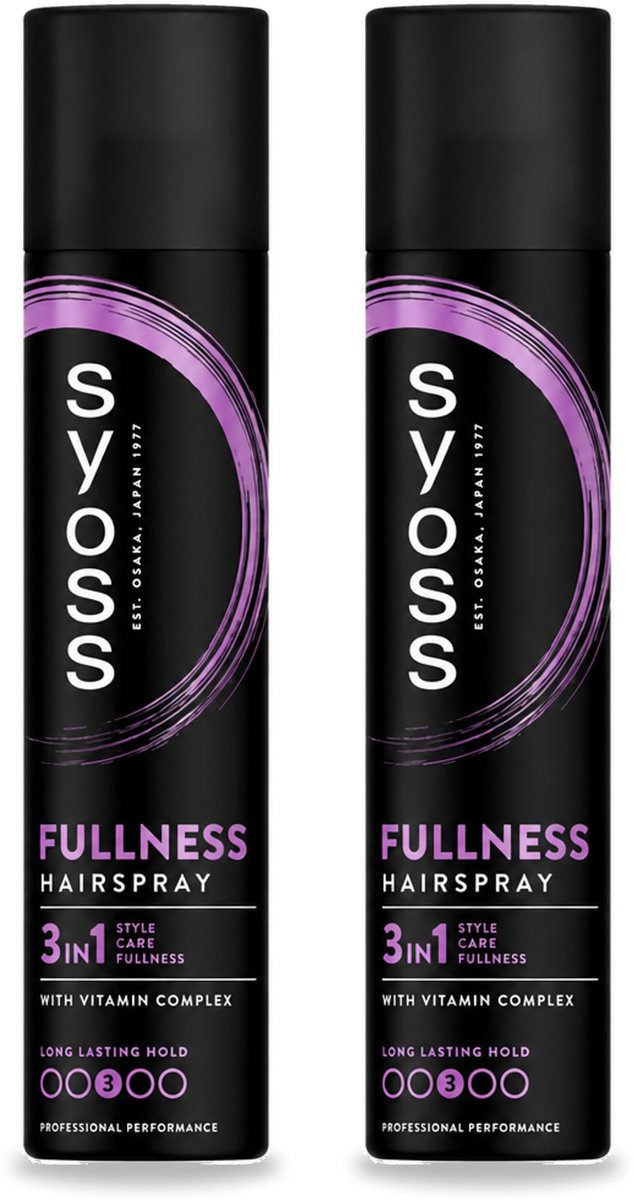 2 x Syoss - Fullness - Haarspray - Volumineus Zonder Gewicht - 300 ml - Voordeelverpakking - 2 stuks