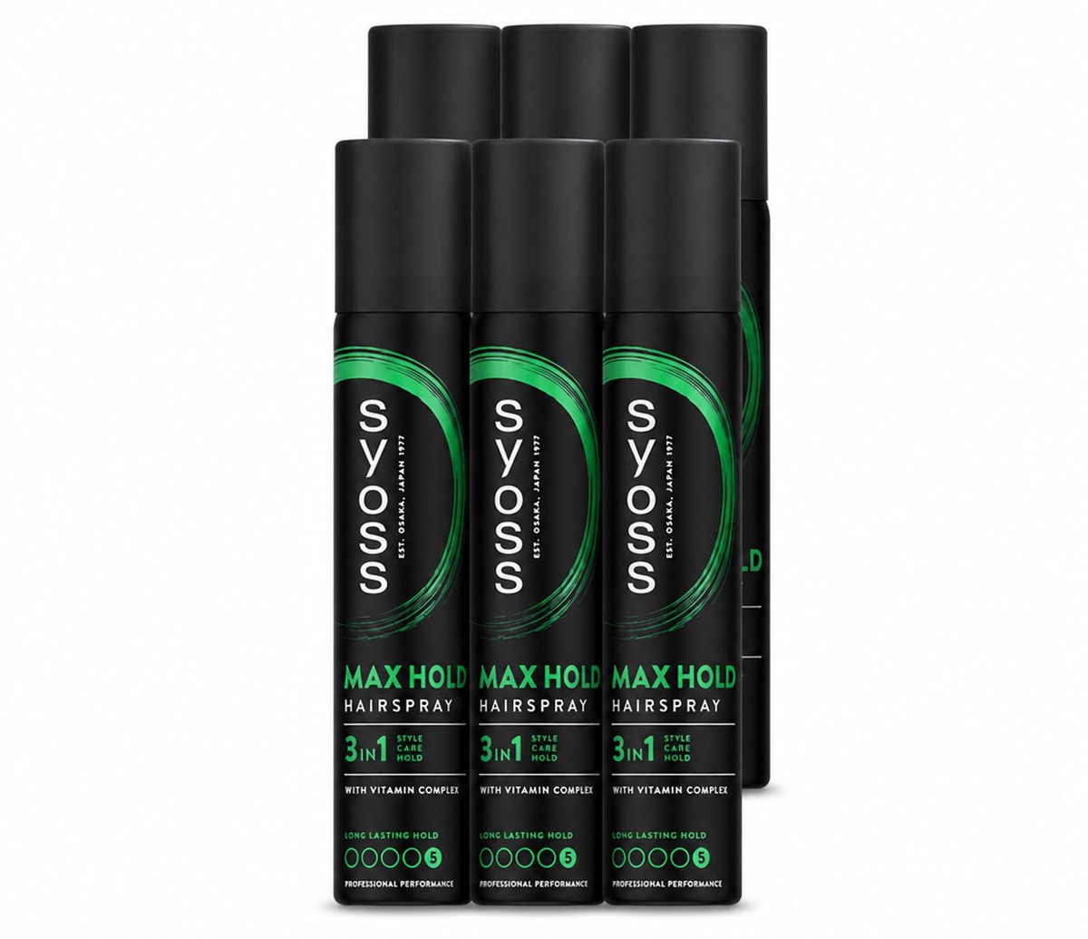 6 x Syoss - Max Hold - Haarspray - Compacte Fixatie - 75 ml - Voordeelverpakking - 6 stuks