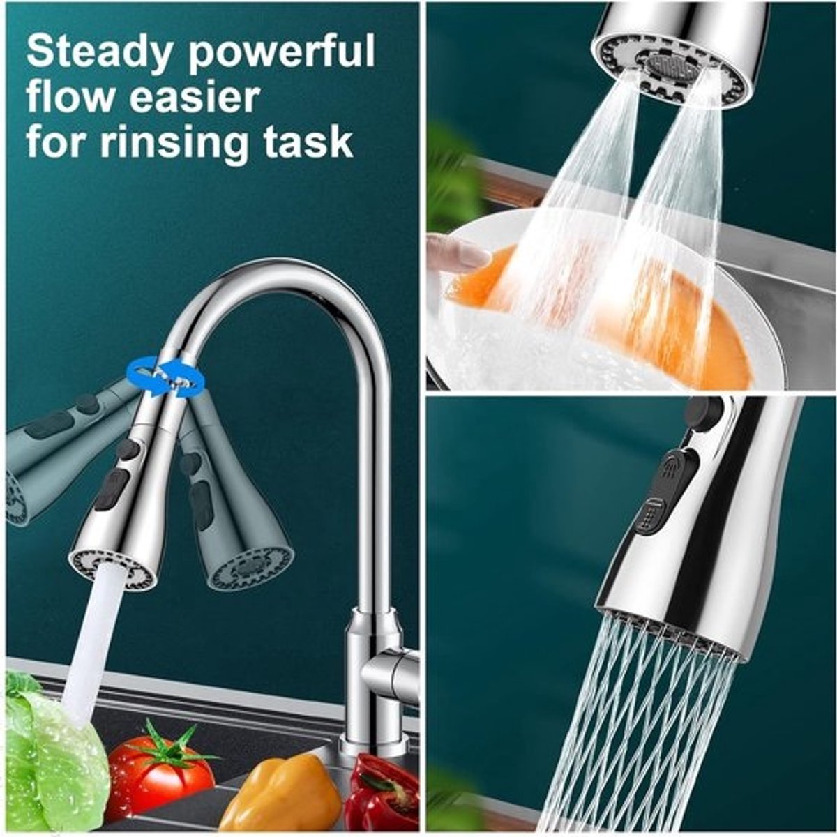 waterbesparend opzetstuk voor kraan (roestvrij) kraan opzetstuk / kraan opzetstuk - faucet attachment - Crane extension