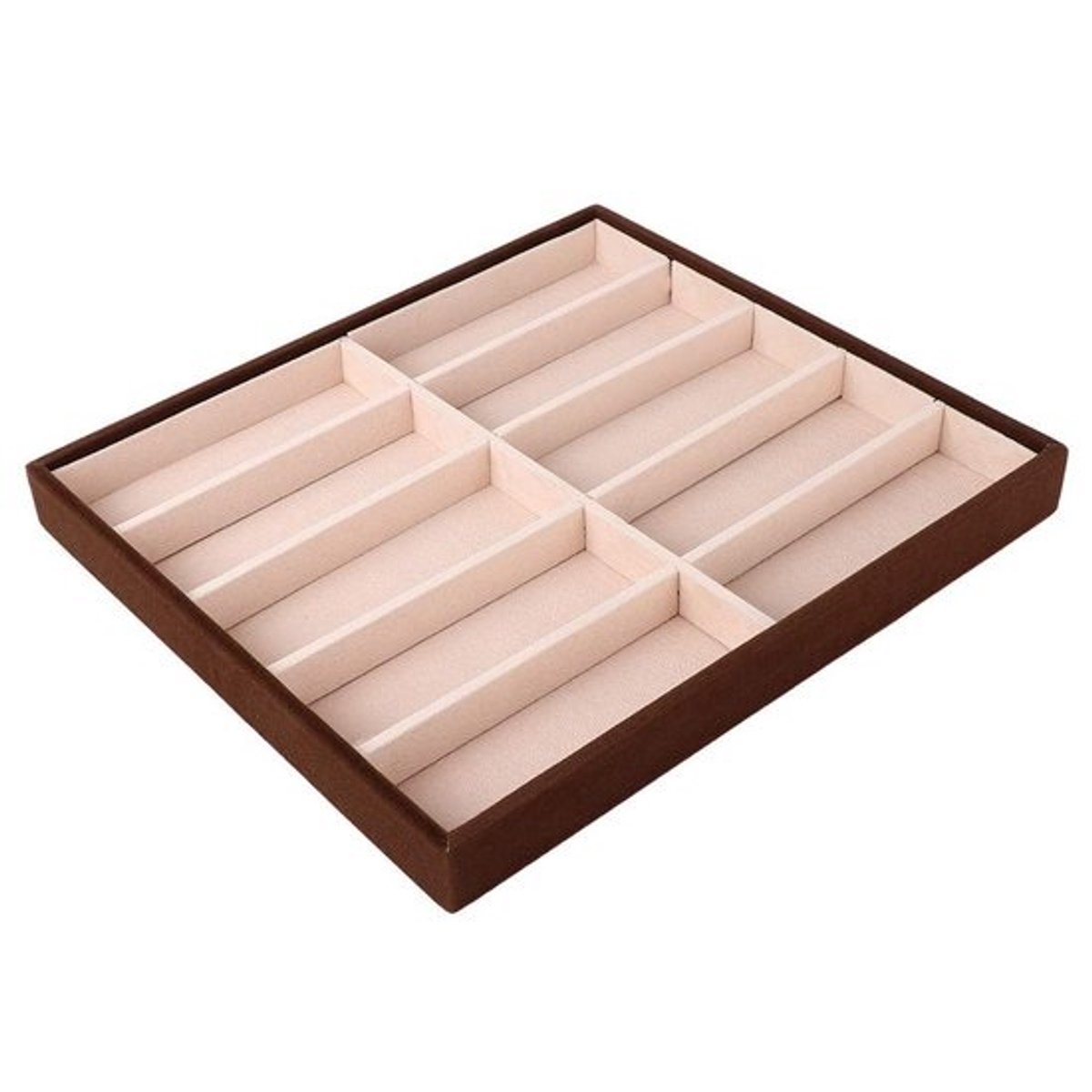 Dailygoods- Zonnebrilbox 10 Vakken - Brillendoos - Brillen opbergbox - Brillendoos voor meerdere brillen - Lichtgewicht - Duurzaam MDF-materiaal