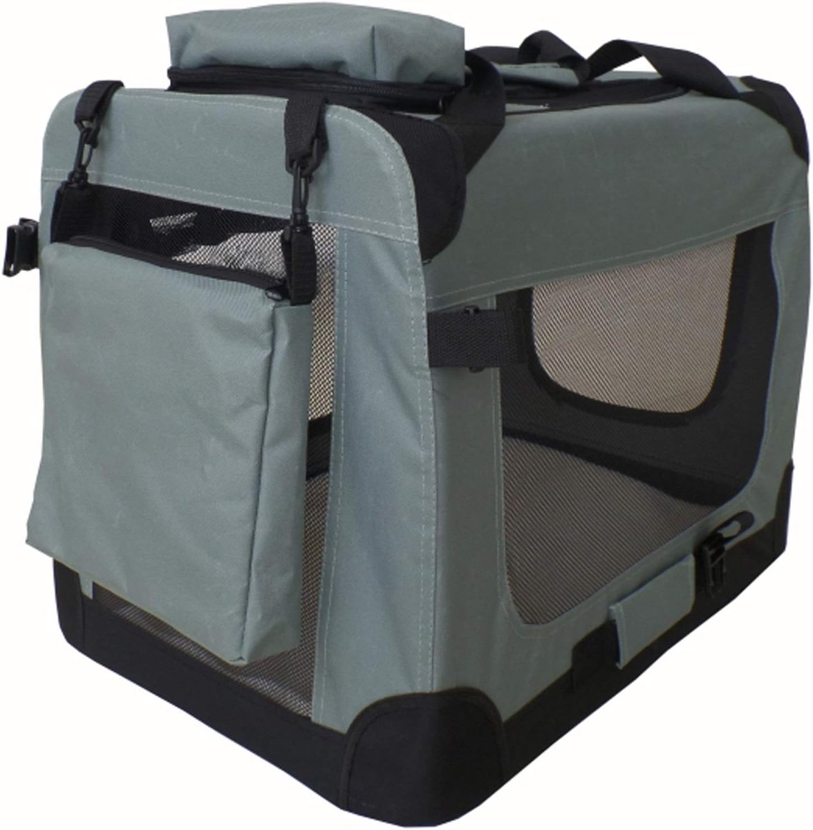 Opvouwbare hondenbox transporttas transportbox auto voor katten honden grote kleine box tas bed deken klein auto transport 7 maten zakken vijf kleuren, kleur: grijs, maat: L (70 x 50 x 50 cm)