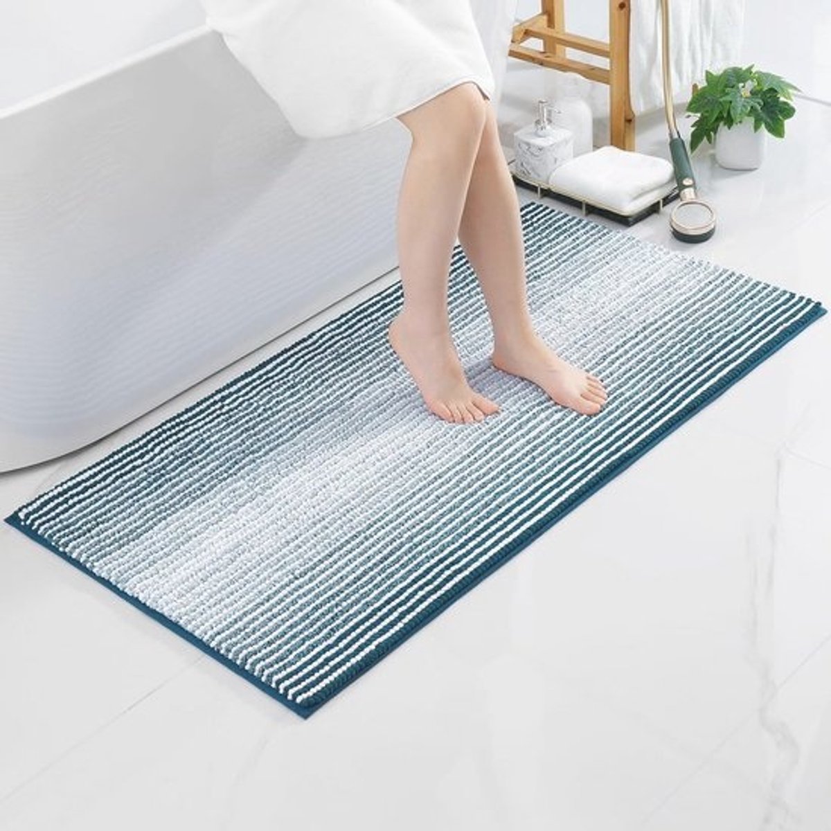 Badmat - Vloerkleed - Badkamer comfort - Extra zacht - 60 x 120 cm - Groen