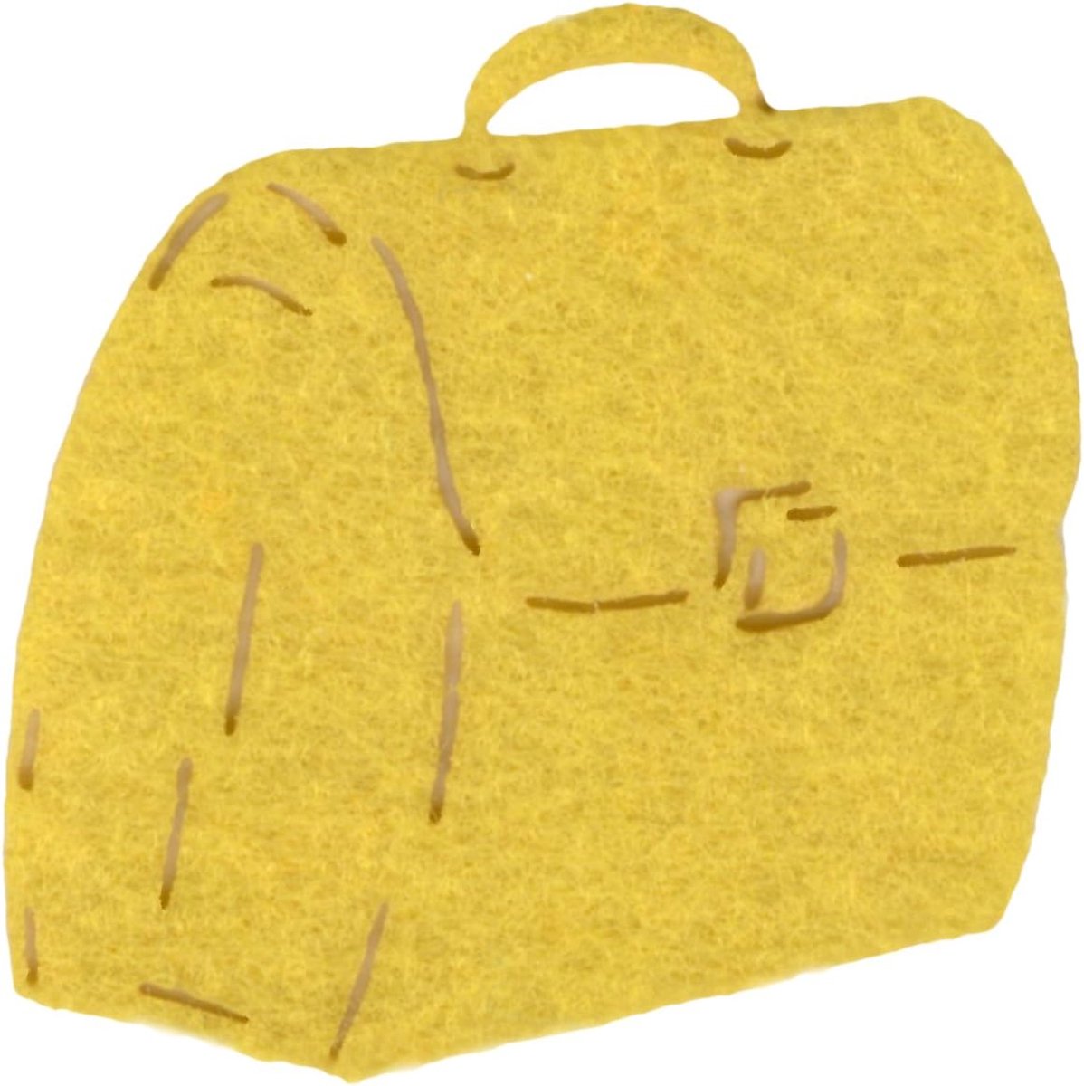 Knutsel-News A-SAF4205-08 strooidecoratie, 50 x schooltas 50 mm, vilt/dottergeel
