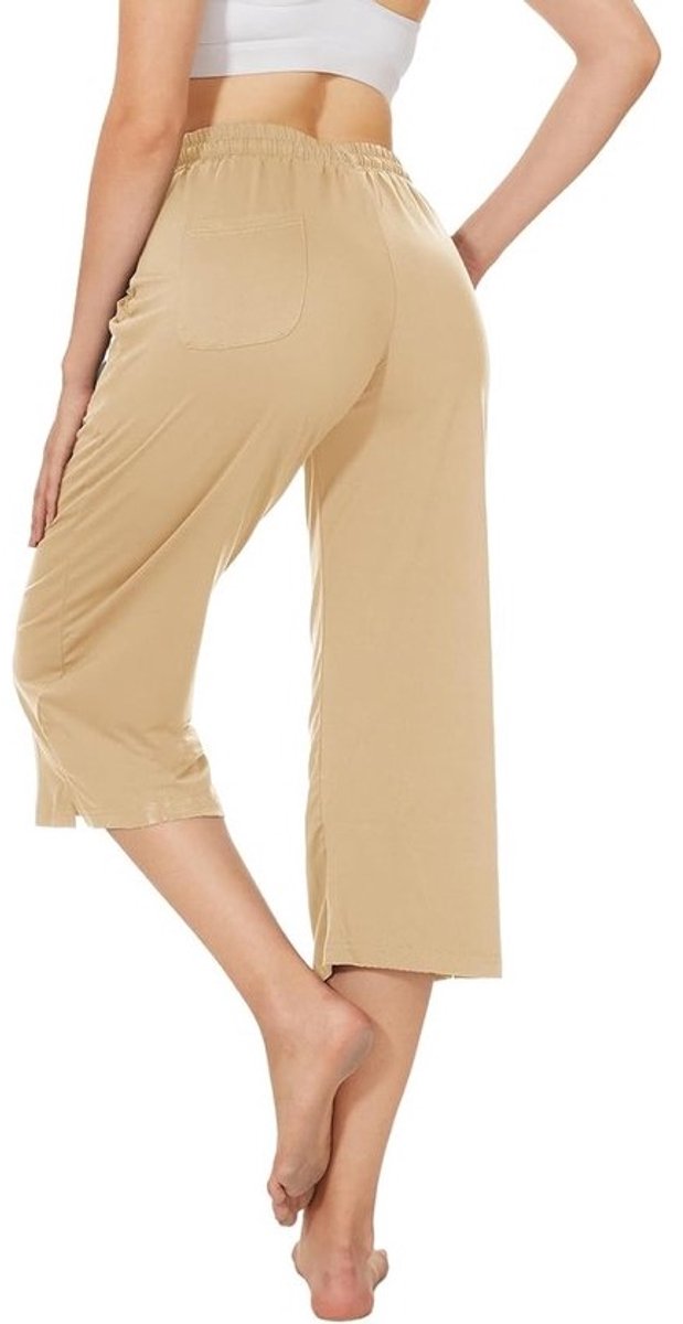 Comfortabele 3/4 sportbroek voor dames met zakken, hoge taille en lichtgewicht design - yoga en vrije tijd — afbeelding 2