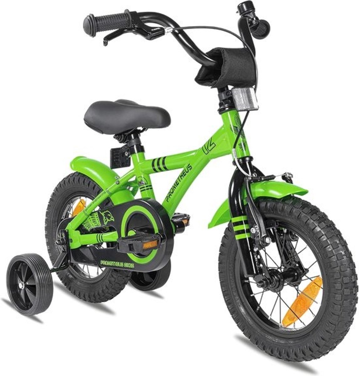 12 Inch Kinderfiets Voor Jongens En Meisjes Met Zijwieltjes - Groen BMX - Voor Kinderen Van 3 Jaar