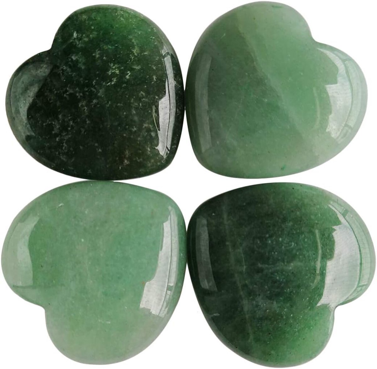 25 mm hart liefde kristal en helende stenen gesneden chakra Reiki balans energie steen voor sieraden maken, groene aventurijn