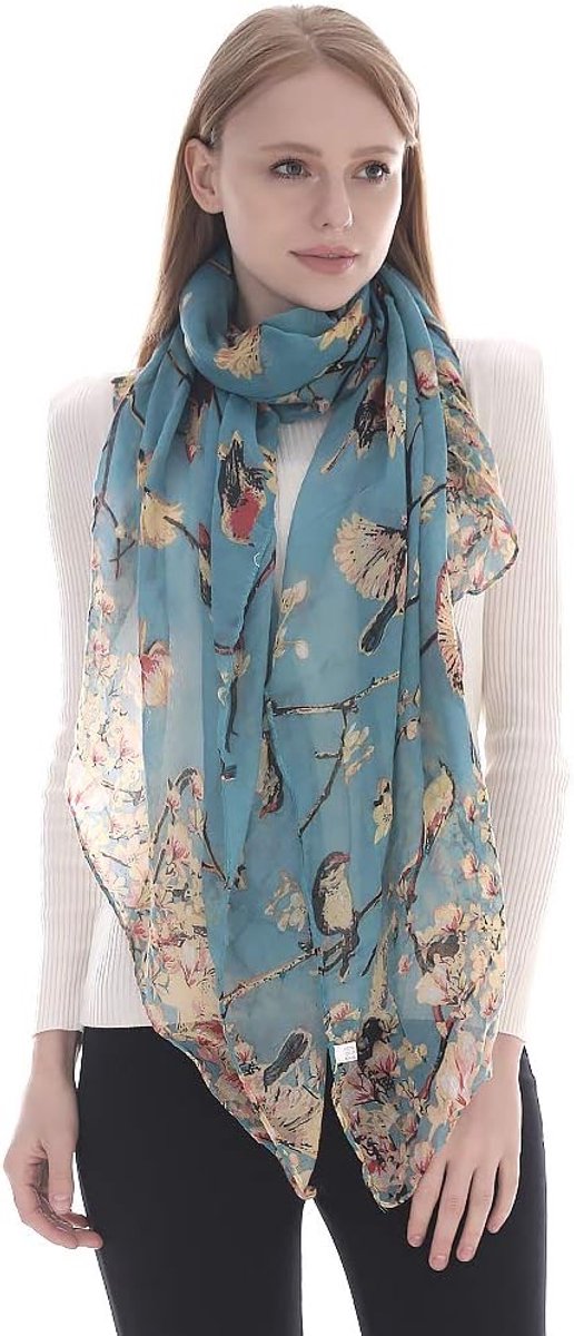 Sjaals Mode bloemen halsdoek Lange zachte sjaalomslag