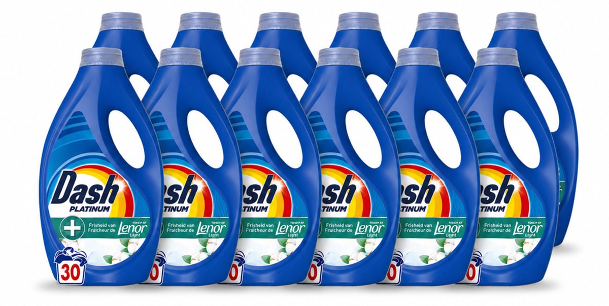 12 x Dash – Wasmiddel – Katoen Fris – 1350 ml - Voordeelverpakking - 12 stuks