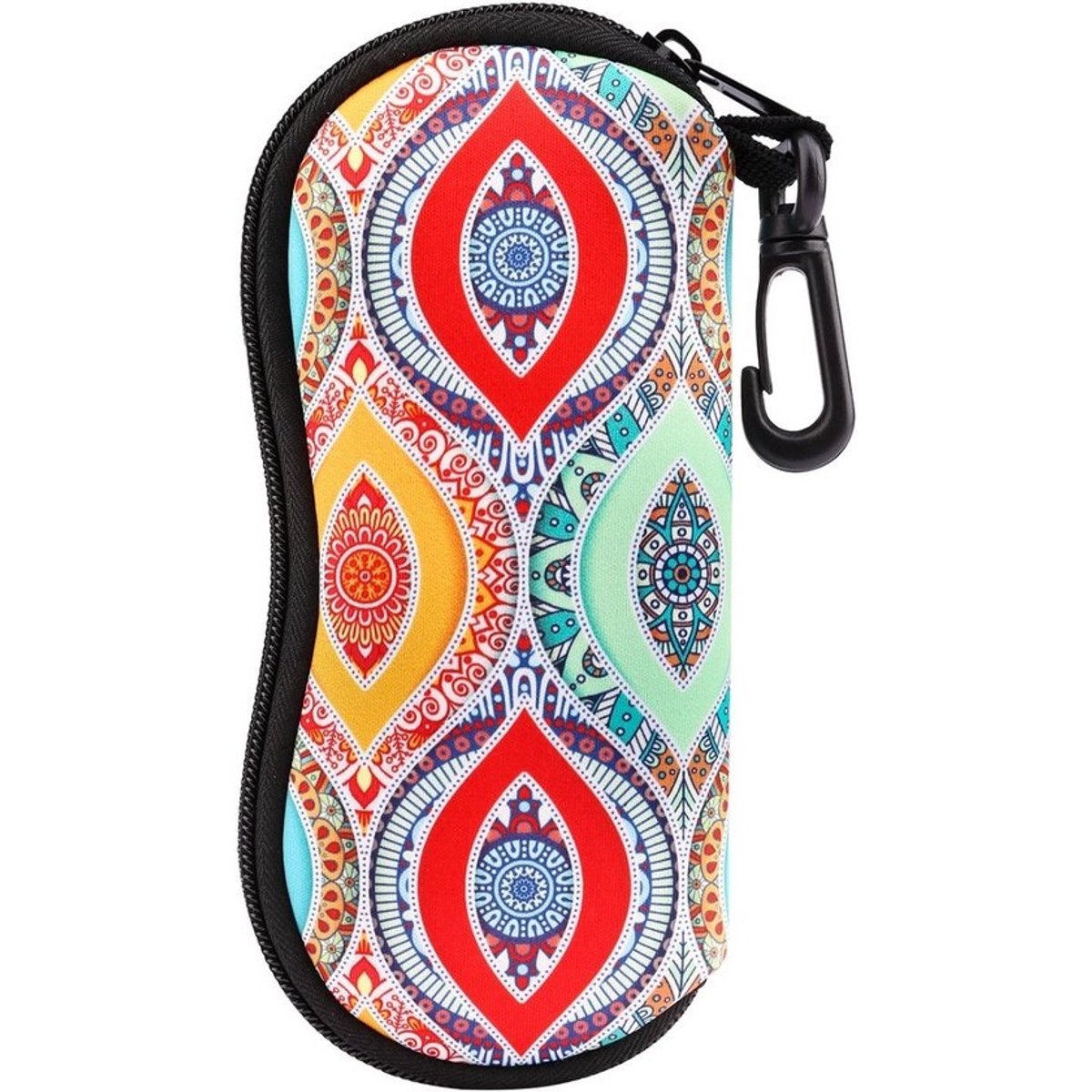 Ultralicht neopreen zonnebriletui met rits en heupriem - Voor zonnebrillen en brillen - Voor kleine accessoires zoals sleutels en pennen