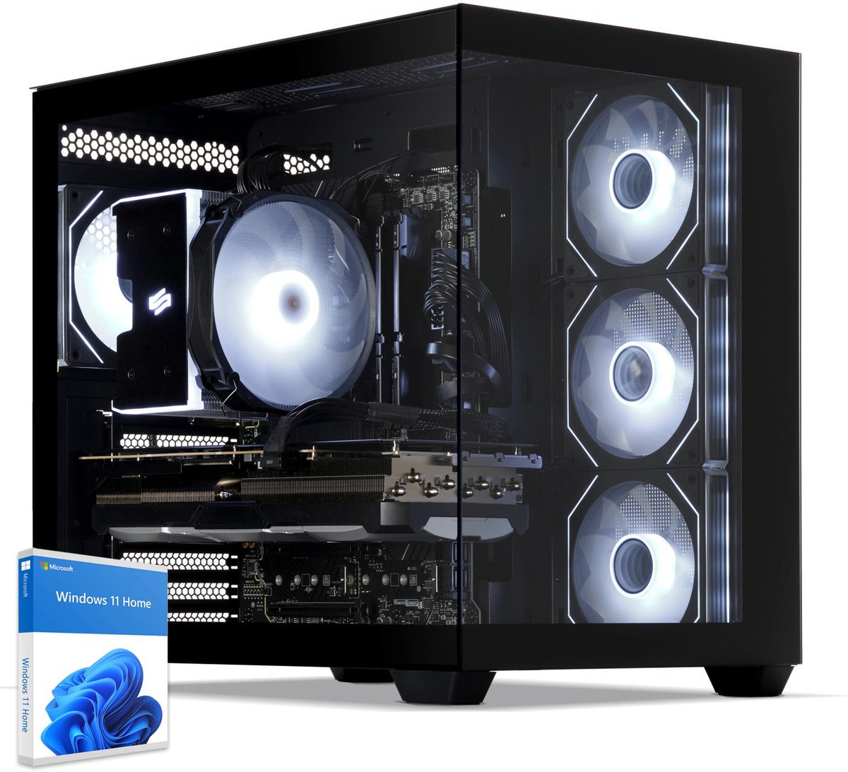 Sedatech Pro Gaming PC Maxi Vision • Intel i5-12400F 6x 2.5GHz • Geforce RTX4060Ti • 32Gb DDR5 • 2Tb SSD M.2 • WiFi • Bluetooth, USB C • Windows 11 • Desktop computer