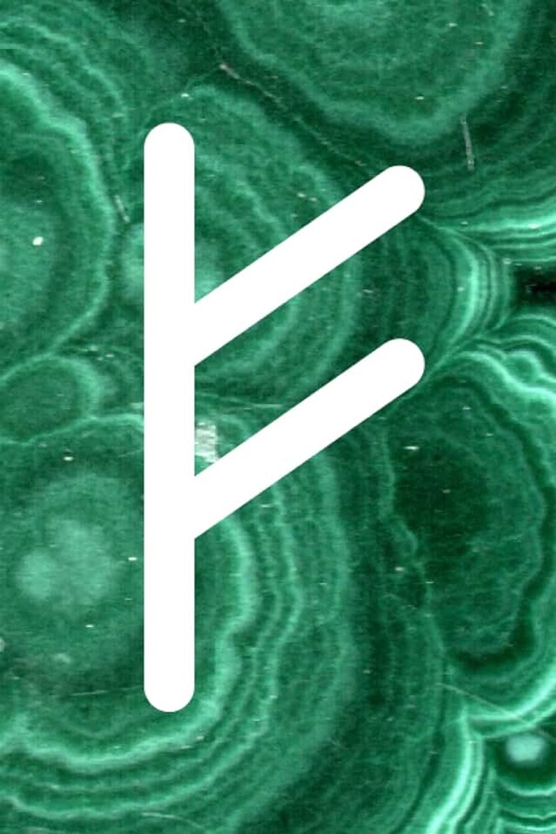 Futhark, With Malachite Background, 200 Pages: Norse Rune For Business & Prosperity