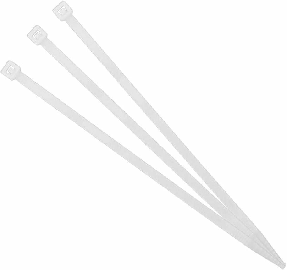 Kabelbinders, nylon, transparant, 2,5 x 100 mm (100 stuks), ideaal voor kabelbevestiging en organisatie van elektrische installaties.
