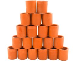 Terracotta potten - kleine kleibloempotten voor vetplanten, cactus, doe-het-zelf ambachten, sprookjestuin, poppenhuis, schoolprojecten, mini-plantenbakken, set van 20 stuks (randloze