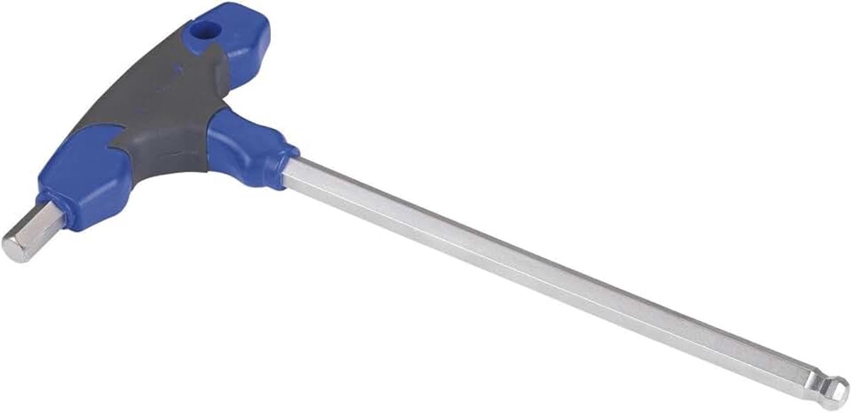 T-greep met 2,5 mm kogelkop, ideaal voor gebruik in mechanismen en afstelwerkzaamheden in nauwe ruimtes.