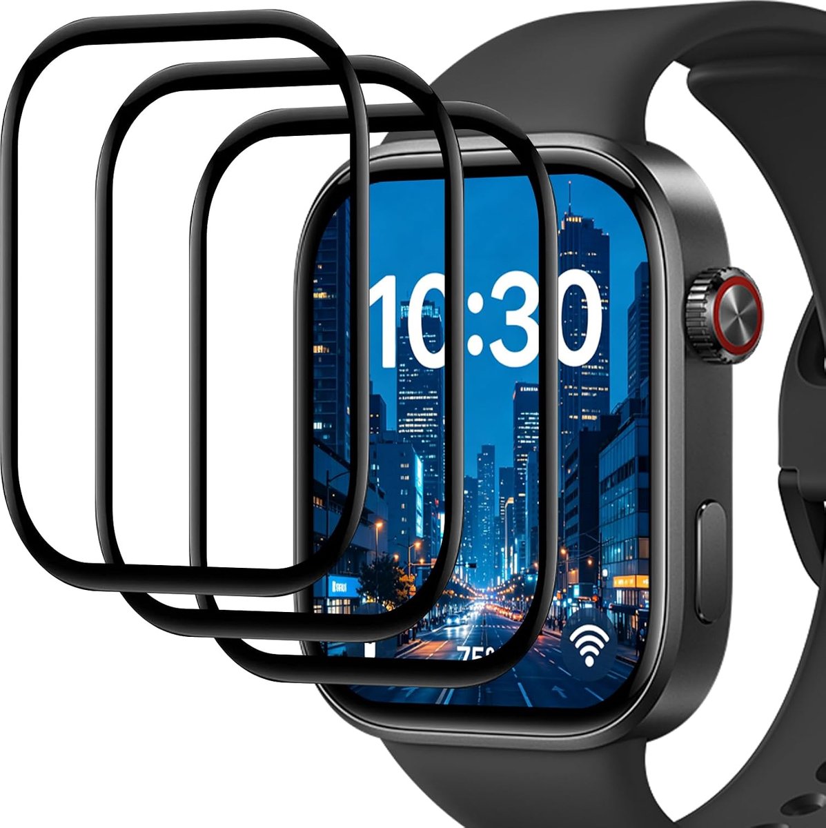3 Stuks Screen Protectors voor Xiaomi Redmi Watch 6 glas, Anti-breuk, Bubbelvrij, Kristalhelder,Krasbestendig,Scherm beschermer voor glas,9H Hardheid