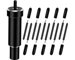 11 stuks premium fijnsnijmessen met behuizing, Fine Point Cut Blade compatibel met Cricut Maker 4/3/Explore 3/Air 2, 60 graden precisiemes met behuizing voor leer, stof en dik karton