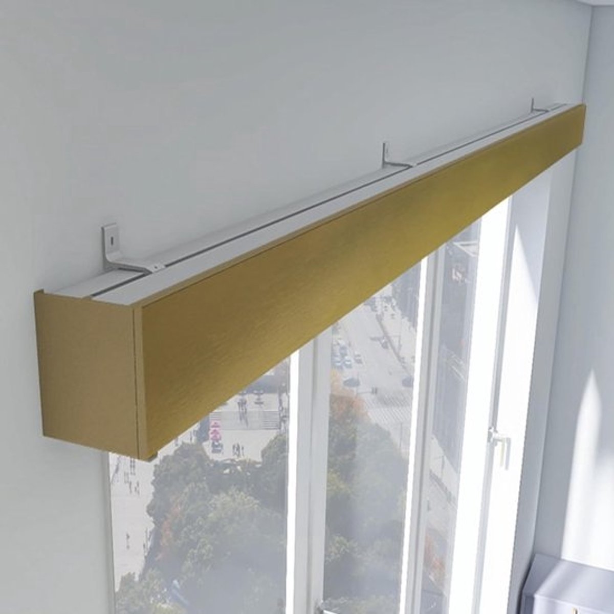 Multifunctioneel gordijnrailsysteem voor wand- en plafondmontage – perfecte oplossing voor diverse raamdecoraties