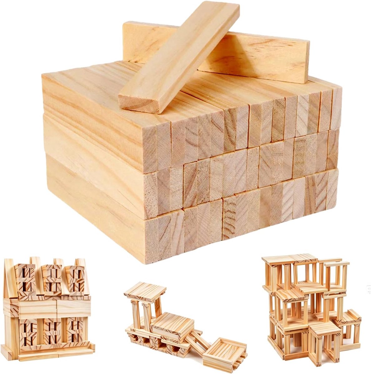 Houten blokken, 50 stuks