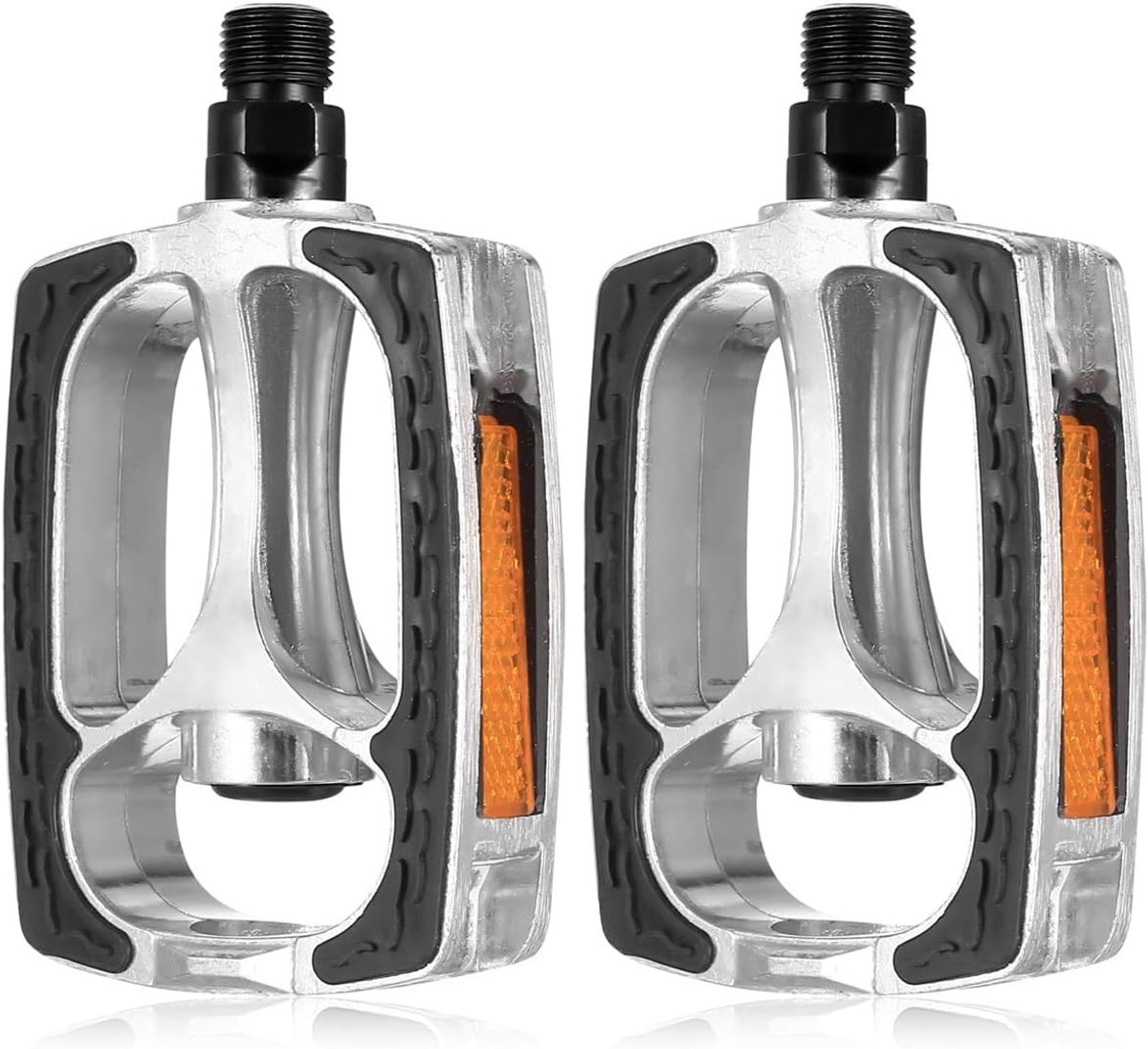 2 stuks aluminiumlegering anti-slip voetpedaal voor mountainbike road bike e-bike stadsfiets pedalen (zwart)