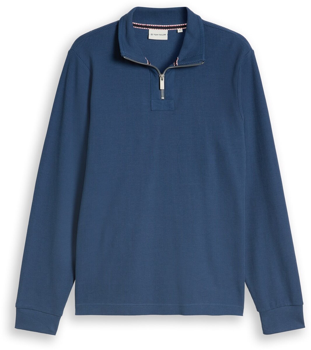 Tom Tailor - Troyer-sweatshirt van katoen - Maat XXL - Dark Duck Blue