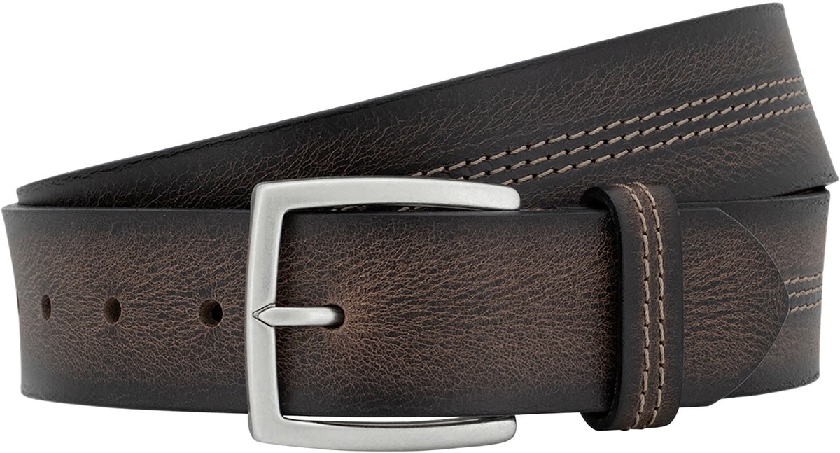 LINDENMANN leren heren riem - bruin