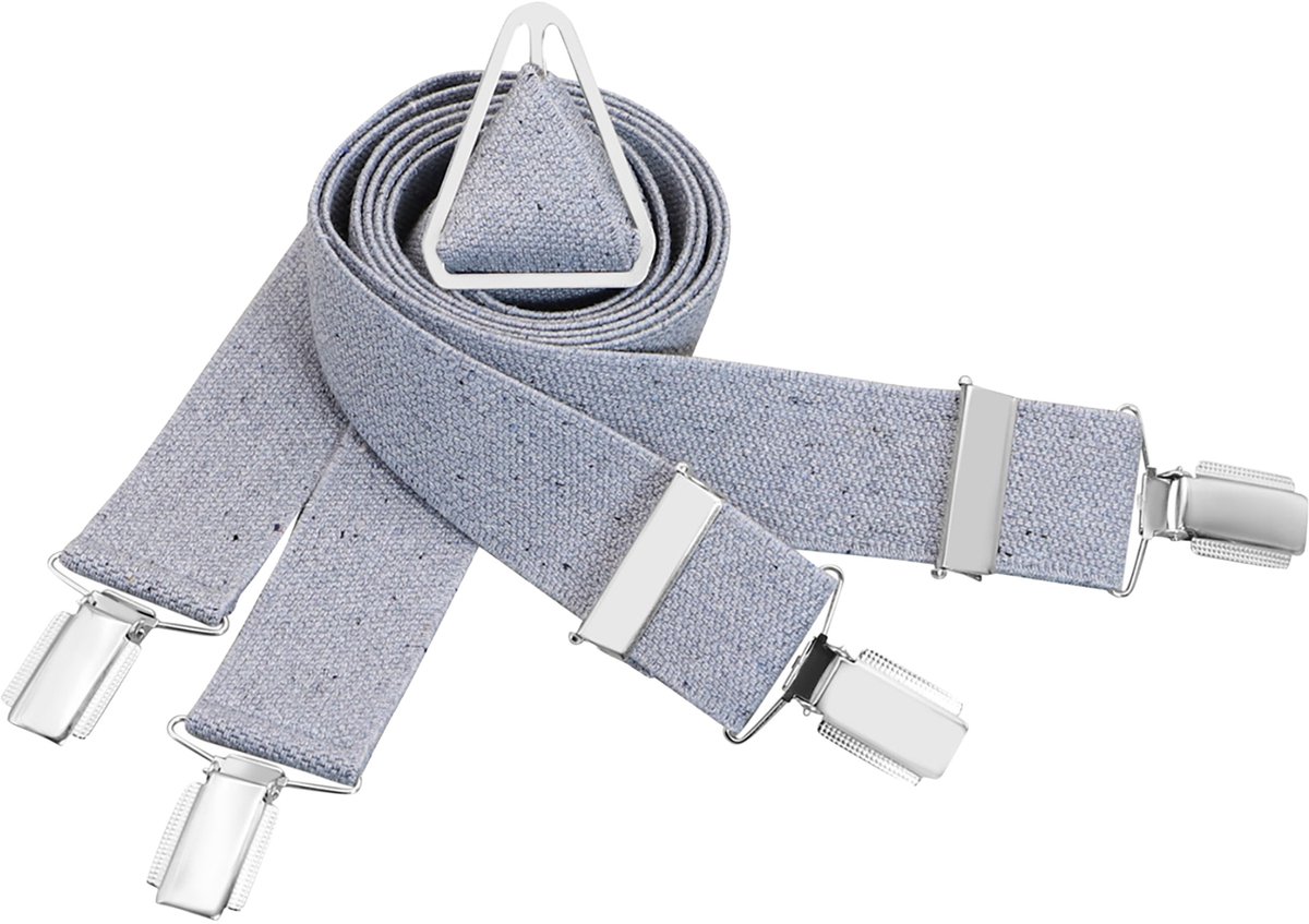 LINDENMANN heren bretels X-vorm - grijs