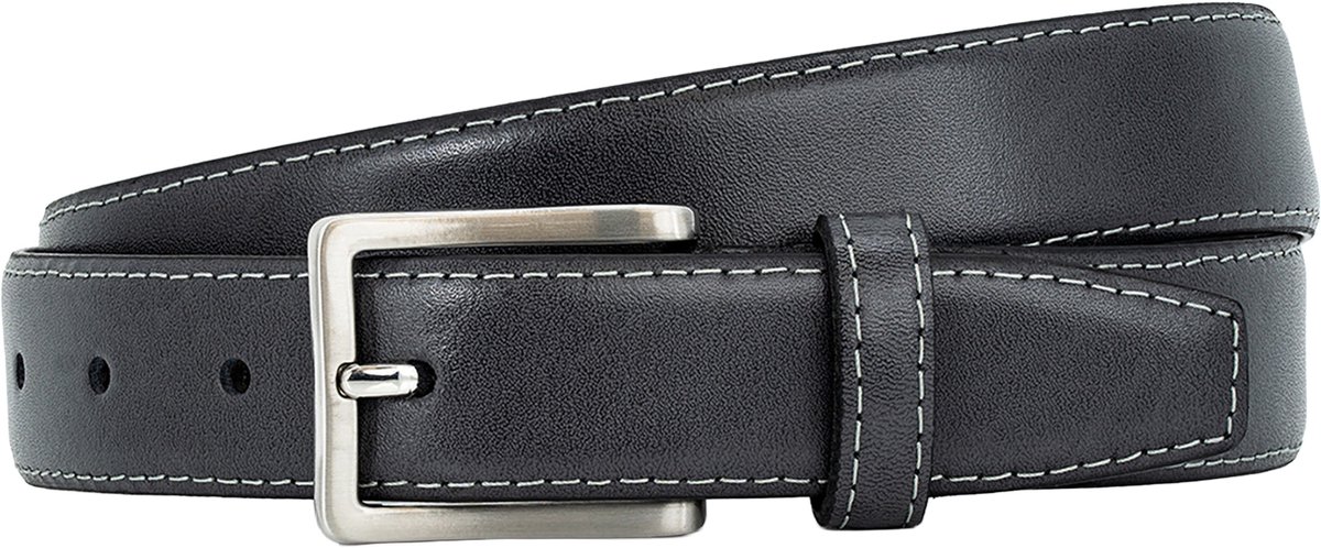LINDENMANN leren heren riem - grijs