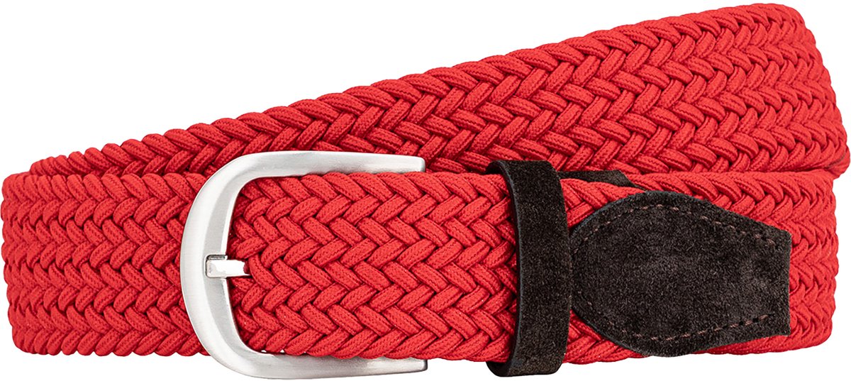 LINDENMANN elastische heren riem - rood